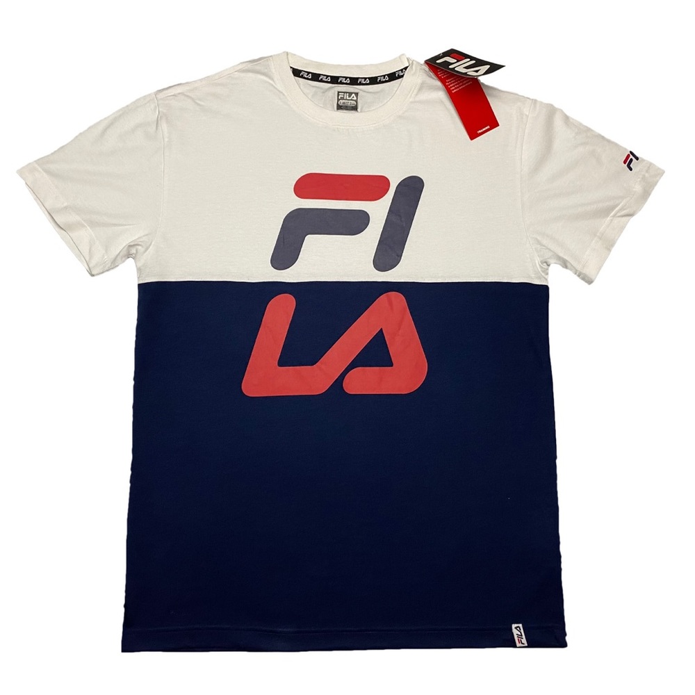 FILA t-shirt. Size: Medium. Color: White/Navy